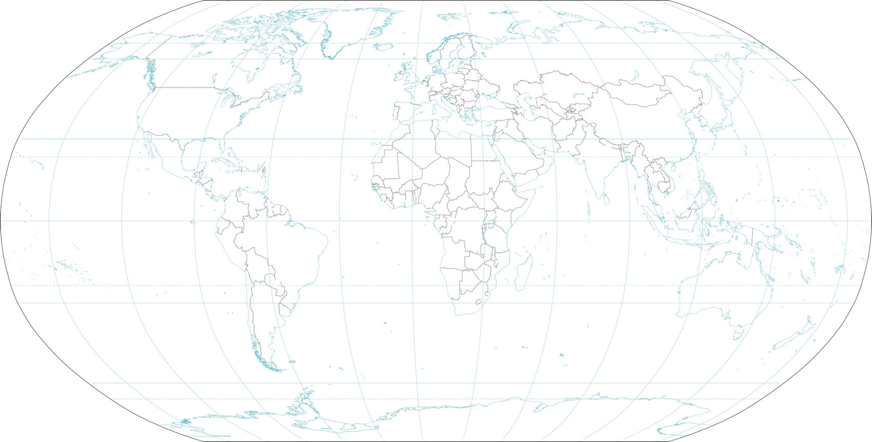 Mapa mundial en blanco limita el continente del país